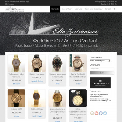 Edle Zeitmesser Worldtime KG(Österreich)|Timepeaks Liste der Filialen