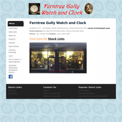 Ferntree Gully Watch & Clock(Australia)|Timepeaks Watch Shop List