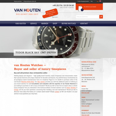 van Houten Uhren(Germany)|Timepeaks Watch Shop List